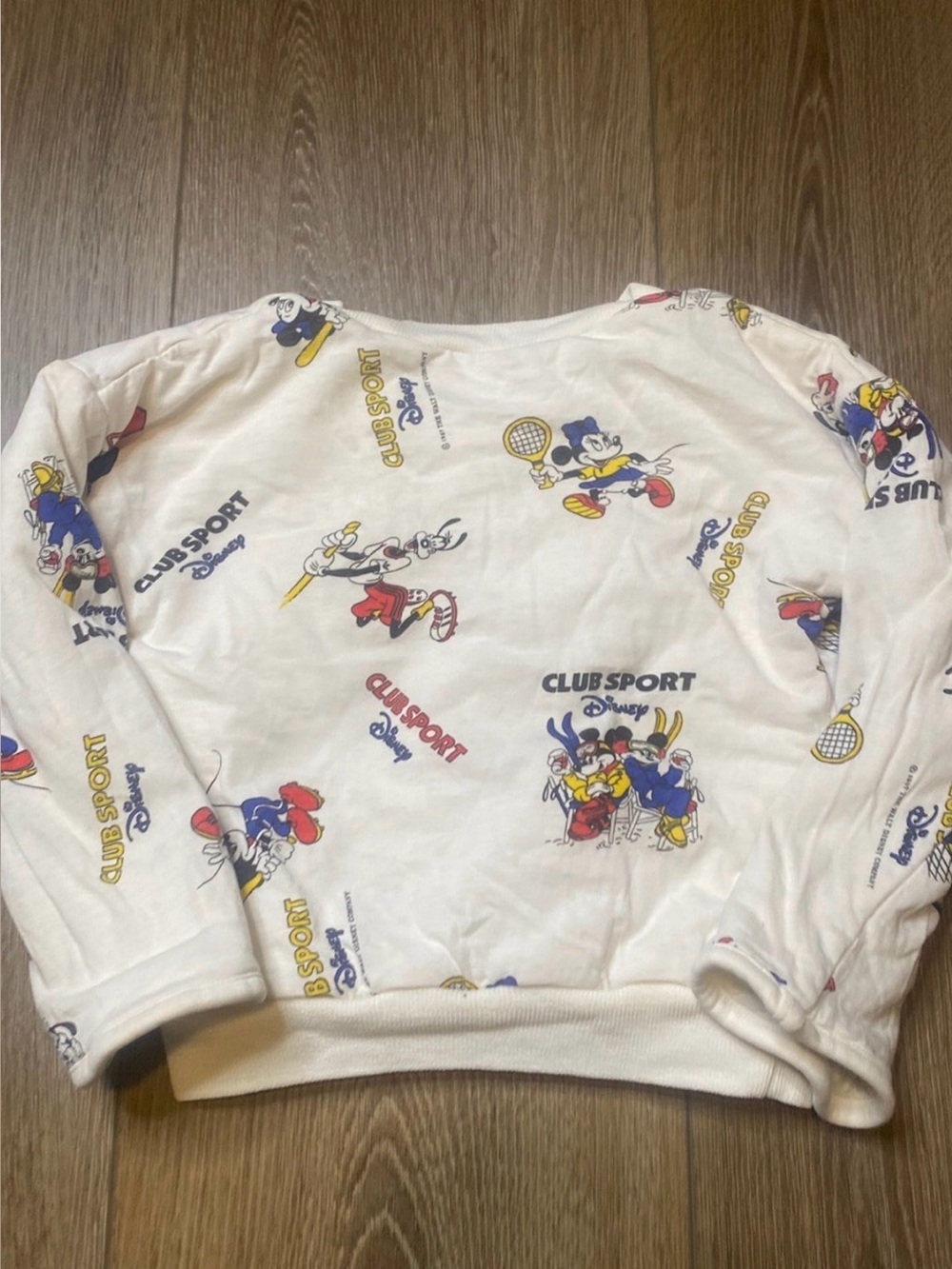 Vintage 1991 Disney Club Sport Reversible Mickey Minnie Sweatshirt Kids Rare